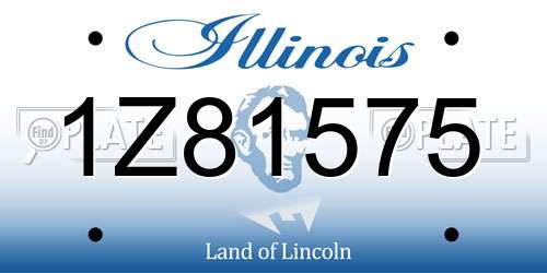 1Z81575 Illinois License Plate