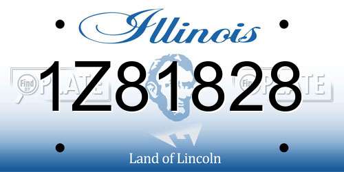 1Z81828 Illinois License Plate