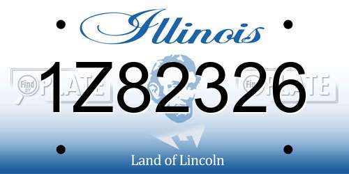 1Z82326 Illinois License Plate