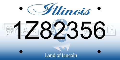 1Z82356 Illinois License Plate