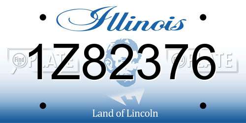 1Z82376 Illinois License Plate
