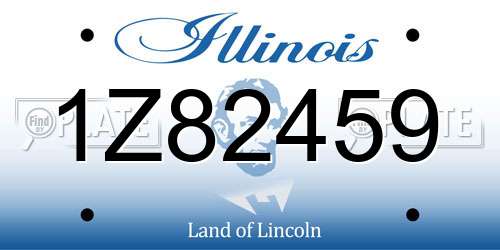 1Z82459 Illinois License Plate