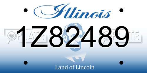 1Z82489 Illinois License Plate