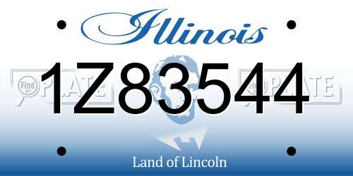 1Z83544 Illinois License Plate
