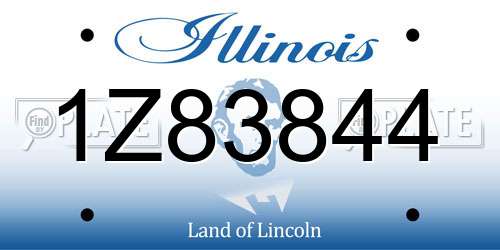 1Z83844 Illinois License Plate