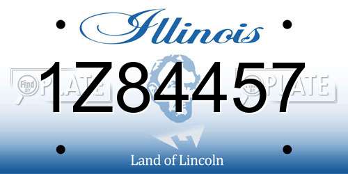 1Z84457 Illinois License Plate