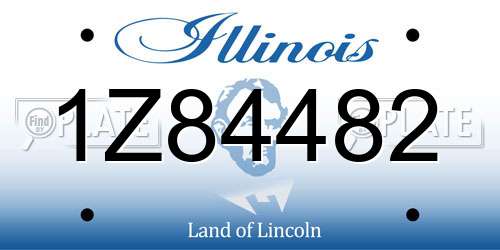 1Z84482 Illinois License Plate