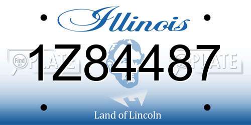 1Z84487 Illinois License Plate