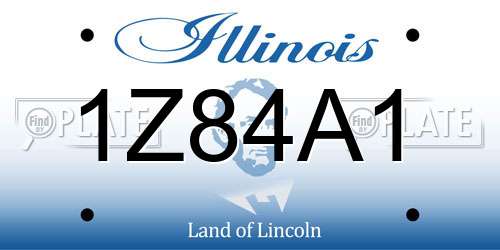 1Z84A1 Illinois License Plate