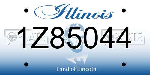 1Z85044 Illinois License Plate