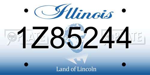 1Z85244 Illinois License Plate
