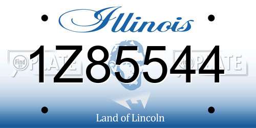 1Z85544 Illinois License Plate