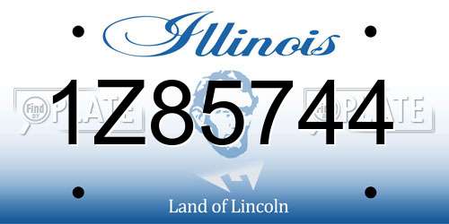 1Z85744 Illinois License Plate