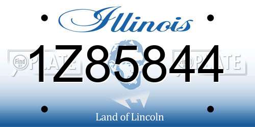 1Z85844 Illinois License Plate