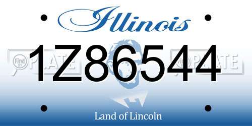 1Z86544 Illinois License Plate