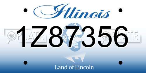 1Z87356 Illinois License Plate