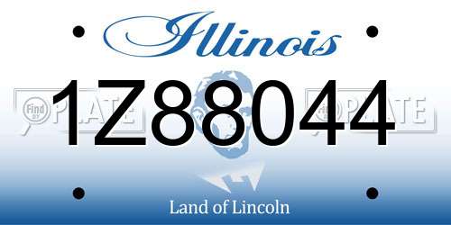 1Z88044 Illinois License Plate