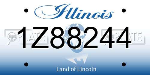 1Z88244 Illinois License Plate