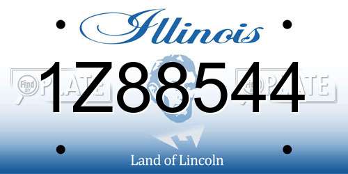 1Z88544 Illinois License Plate