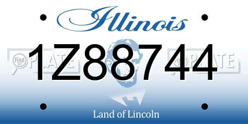 1Z88744 Illinois License Plate