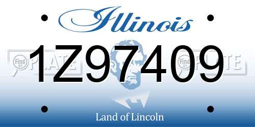 1Z97409 Illinois License Plate