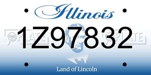 1Z97832 Illinois License Plate