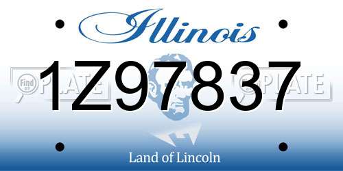 1Z97837 Illinois License Plate