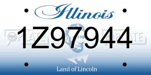 1Z97944 Illinois License Plate