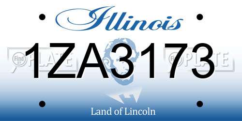 1ZA3173 Illinois License Plate