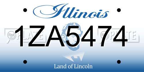 1ZA5474 Illinois License Plate