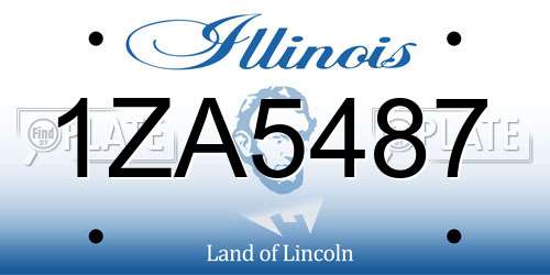 1ZA5487 Illinois License Plate