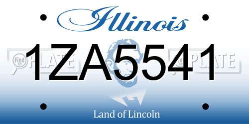1ZA5541 Illinois License Plate