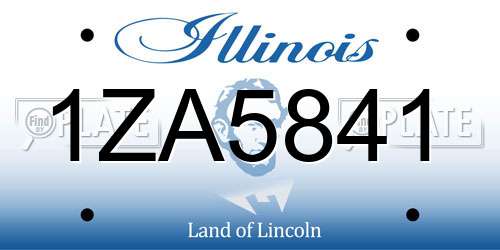1ZA5841 Illinois License Plate