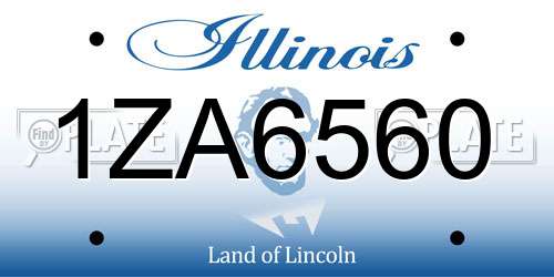 1ZA6560 Illinois License Plate