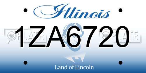 1ZA6720 Illinois License Plate