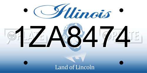 1ZA8474 Illinois License Plate