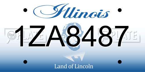 1ZA8487 Illinois License Plate