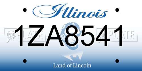 1ZA8541 Illinois License Plate