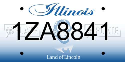 1ZA8841 Illinois License Plate