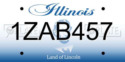 1ZAB457 Illinois License Plate