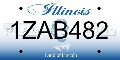 1ZAB482 Illinois License Plate