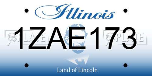 1ZAE173 Illinois License Plate