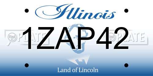 1ZAP42 Illinois License Plate