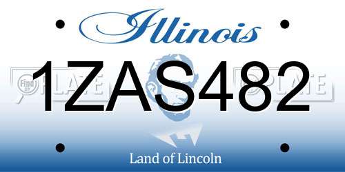 1ZAS482 Illinois License Plate