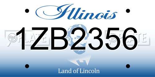 1ZB2356 Illinois License Plate