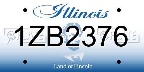 1ZB2376 Illinois License Plate