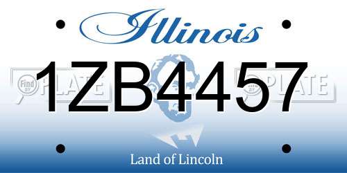 1ZB4457 Illinois License Plate