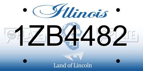 1ZB4482 Illinois License Plate