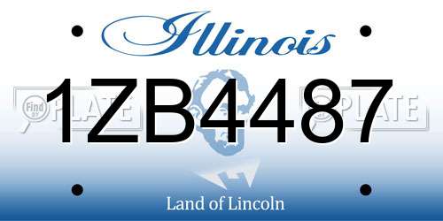 1ZB4487 Illinois License Plate