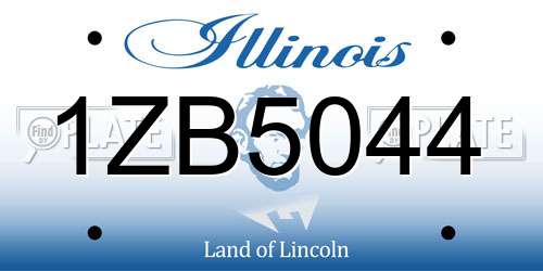 1ZB5044 Illinois License Plate